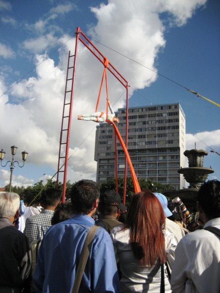 El publico adminrando el espectaculo