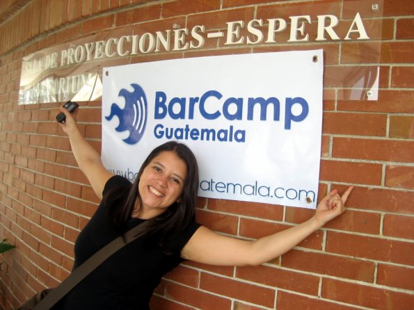 Stephanie en el Barcamp Guatemala