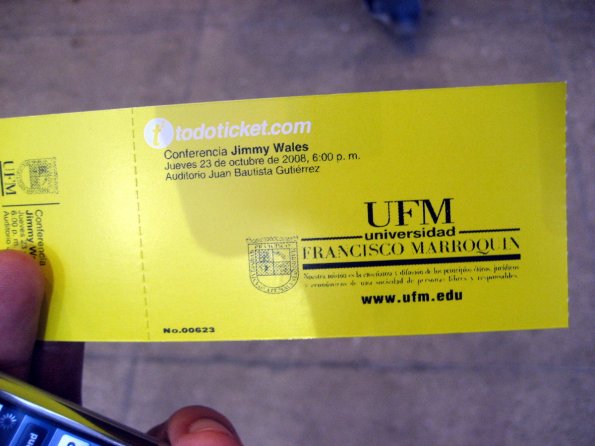 Mi ticket de entrada para la conferencia