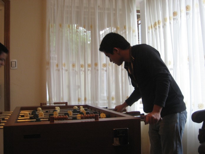 Danny chamusqueando