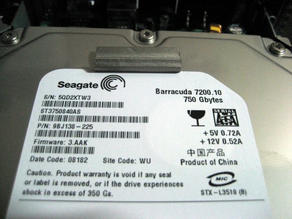 Disco duro IDE de 750GB