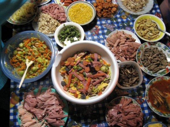 Preparando el Fiambre