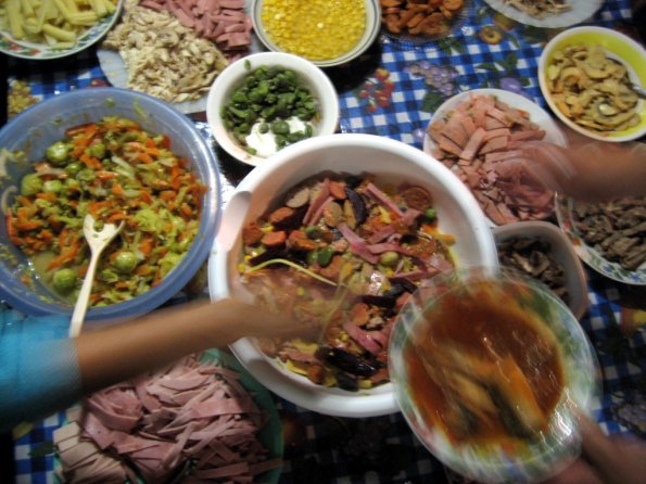 Preparando el Fiambre