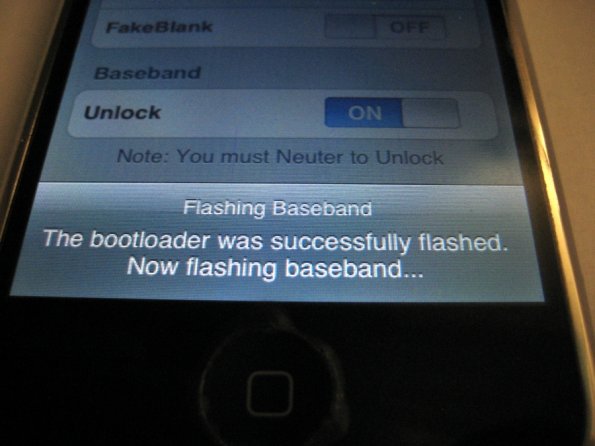 Flashing the baseband