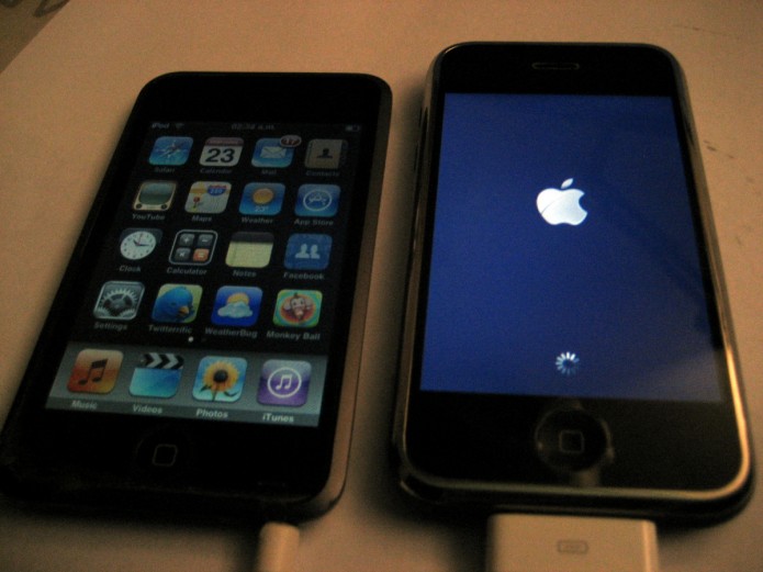 My iPod Touch just sees how the iPhone gets pwned XD My iPod Touch just sees how the iPhone gets pwned XD
