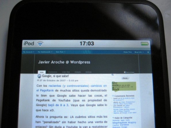 Mi blog desde el ipod touche