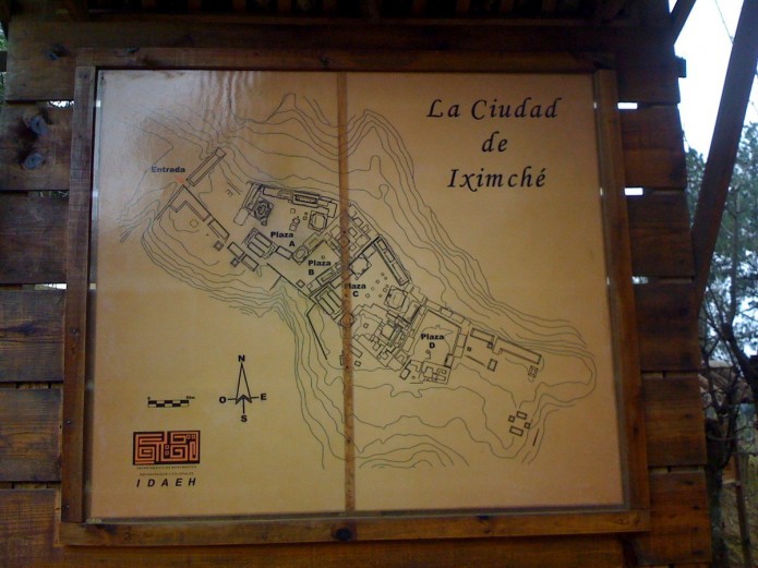 Mapa de la Cuidad de Iximché