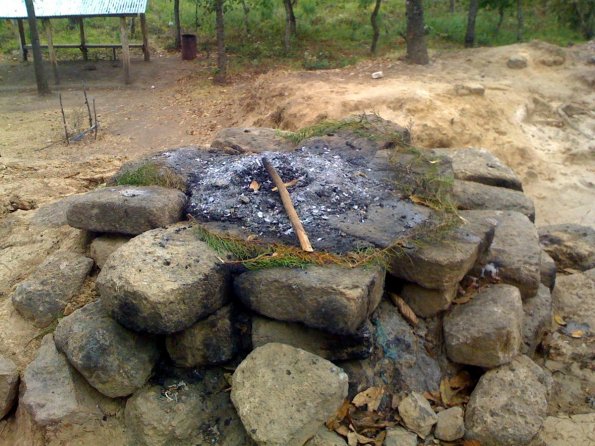 Ãrea de rituales, en la cima del templo