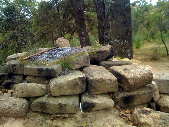 Ãrea de rituales, en la cima del templo