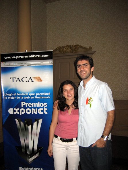 Stephanie Falla con Leo Prieto