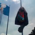 Bandera de la Municipalidad y de Guatemala