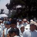 Manifestantes en centro cívico