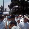 Manifestantes en centro cÃ­vico