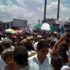 Manifestantes en centro cÃ­vico