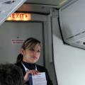 La Azafata de nuestro vuelo