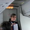 La Azafata de nuestro vuelo