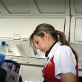 La azafata de nuestro vuelo