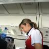 La azafata de nuestro vuelo
