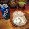 Tacos de pollo y una sprite