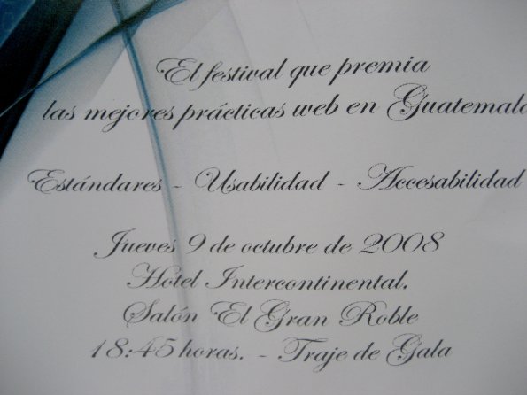 InvitaciÃ³n a la Cena de Gala - Texto