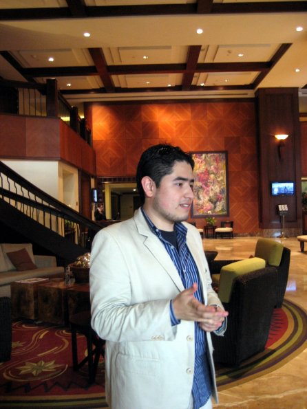 Freddie recien llegado a Guatemala