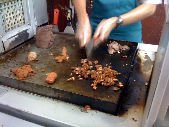Friendo las carnes Friendo las carnes